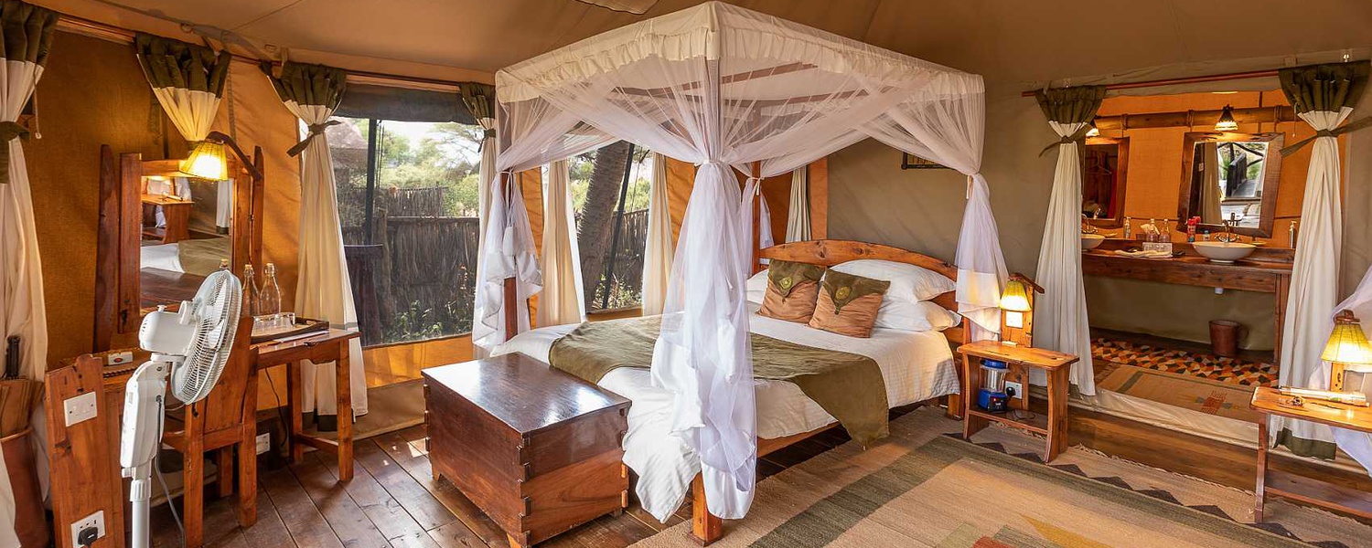 Elephant Bedroom tent interior